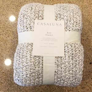 Details about / Casaluna Knit Blanket F//Q 90x92 White Full Queen